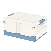 Ящик пластиковый складной белый, дно синее, 480х360х240 мм в Туле