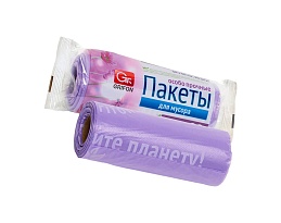 Мешки для мусора 35 л, ароматизированные, сиреневые, в рулоне 20 шт., ПНД, 12 мкм, 560х530 мм, GRIFON Полевые Цветы, 100-034 в Туле