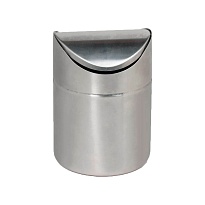 Урна для мусора 1,2 л настольная, с качающейся крышкой, нержавеющая сталь, матовая в Туле Урна для мусора 1,2 л настольная, с качающейся крышкой, нержавеющая сталь, матовая в Туле