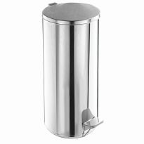 Урна для мусора с педалью, усиленное, Титан, 50 л, кольцо под мешок, нержавеющая сталь, хром в Туле Урна для мусора с педалью, усиленное, Титан, 50 л, кольцо под мешок, нержавеющая сталь, хром в Туле