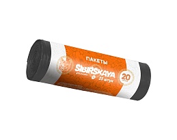 Мешки для мусора 20 л, черные, в рулоне 25 шт., ПНД, 6 мкм, 420х450 мм, SIBIRSKAYA, 101-001 S в Туле