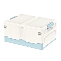 Ящик пластиковый складной белый, дно голубое, 480х360х240 мм в Туле Ящик пластиковый складной белый, дно голубое, 480х360х240 мм в Туле