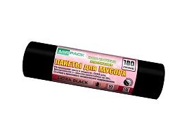 Мешки для мусора 180 л, ароматизированные, черные, в рулоне 10 шт., ПВД, 50 мкм, 1100х930 мм, EXTRA black, 18008301 в Туле Мешки для мусора 180 л, ароматизированные, черные, в рулоне 10 шт., ПВД, 50 мкм, 1100х930 мм, EXTRA black, 18008301 в Туле