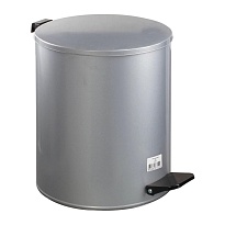 Ведро для мусора с педалью, усиленное, Титан, 15 л, серое, оцинкованная сталь в Туле