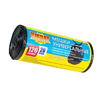 Мешки для мусора 120 л, черные, в рулоне 20 шт., ПНД, 15 мкм, 1100х700 мм, Крепак, 4607075710207 в Туле Мешки для мусора 120 л, черные, в рулоне 20 шт., ПНД, 15 мкм, 1100х700 мм, Крепак, 4607075710207 в Туле