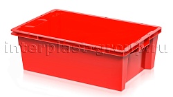Ящик универсальный для овощей, фруктов и хлеба сплошной красный