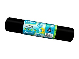 Мешки для мусора 240 л, черные, в рулоне 10 шт., ПВД 80 мкм, 1300х930 мм, EXPORT, exp 24010167 в Туле Мешки для мусора 240 л, черные, в рулоне 10 шт., ПВД 80 мкм, 1300х930 мм, EXPORT, exp 24010167 в Туле