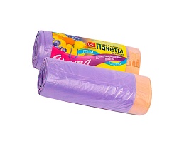 Мешки для мусора 35 л, ароматизированные, Лаванда, сиреневые, в рулоне 10 шт., ПНД, 12 мкм, 560х530 мм, GRIFON Aroma, 101-080 La в Туле