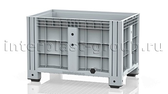 Контейнер iBox сплошной на ножках с пробкой 2 дюйма серый в Туле