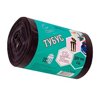 Мешки для мусора 12 л, черные, в рулоне 30 шт., ПНД, 6 мкм, 550х320 мм, Концепция Быта Tubus, 604936 в Туле