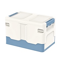 Ящик пластиковый складной белый, дно синее, 370х240х240 мм в Туле