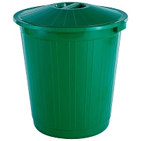 Мусорный бак с крышкой 70 л зеленый 70 зеленый в Туле
