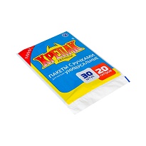 Мешки для мусора 20 л, с ручками, черные, в пачке 20 шт., ПНД, 10 мкм, 550х440 мм, Крепак, 4607075710023 в Туле